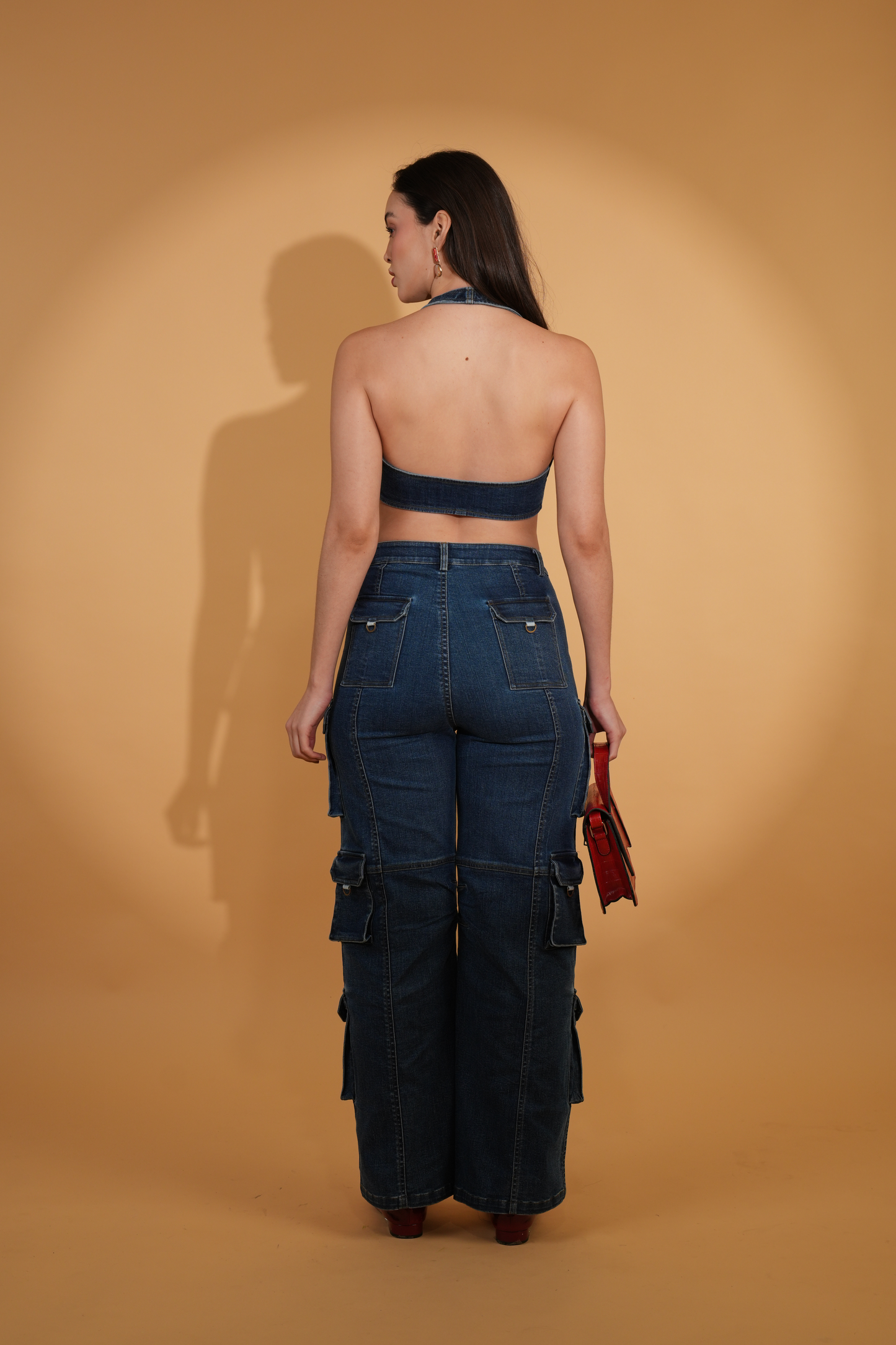 Spencer Denim Utility Cargo Trousers