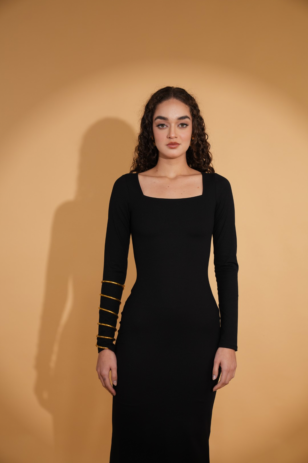 NADIA LOUNGE DRESS IN BLACK