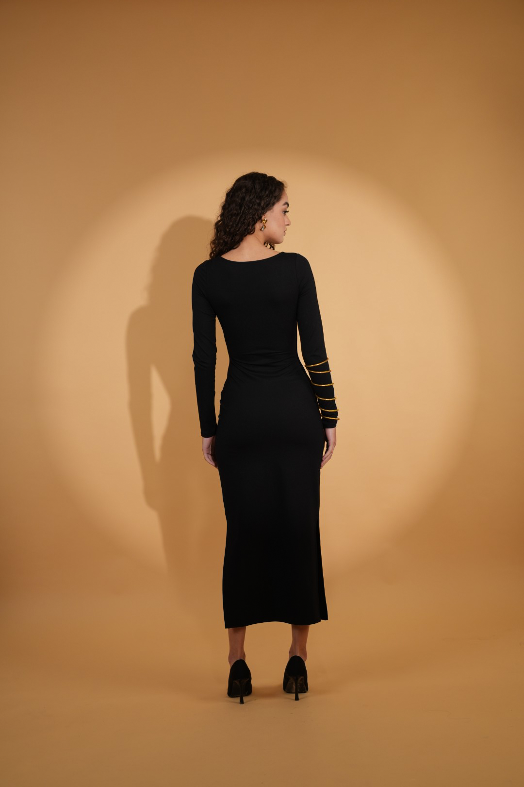 NADIA LOUNGE DRESS IN BLACK