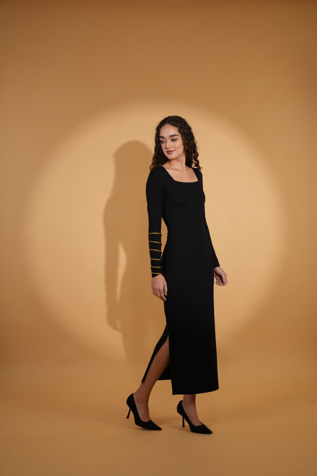NADIA LOUNGE DRESS IN BLACK