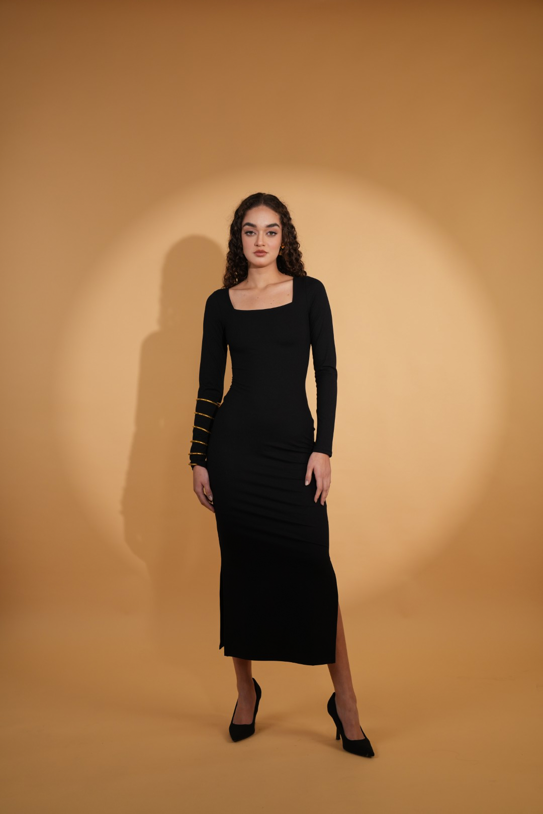NADIA LOUNGE DRESS IN BLACK