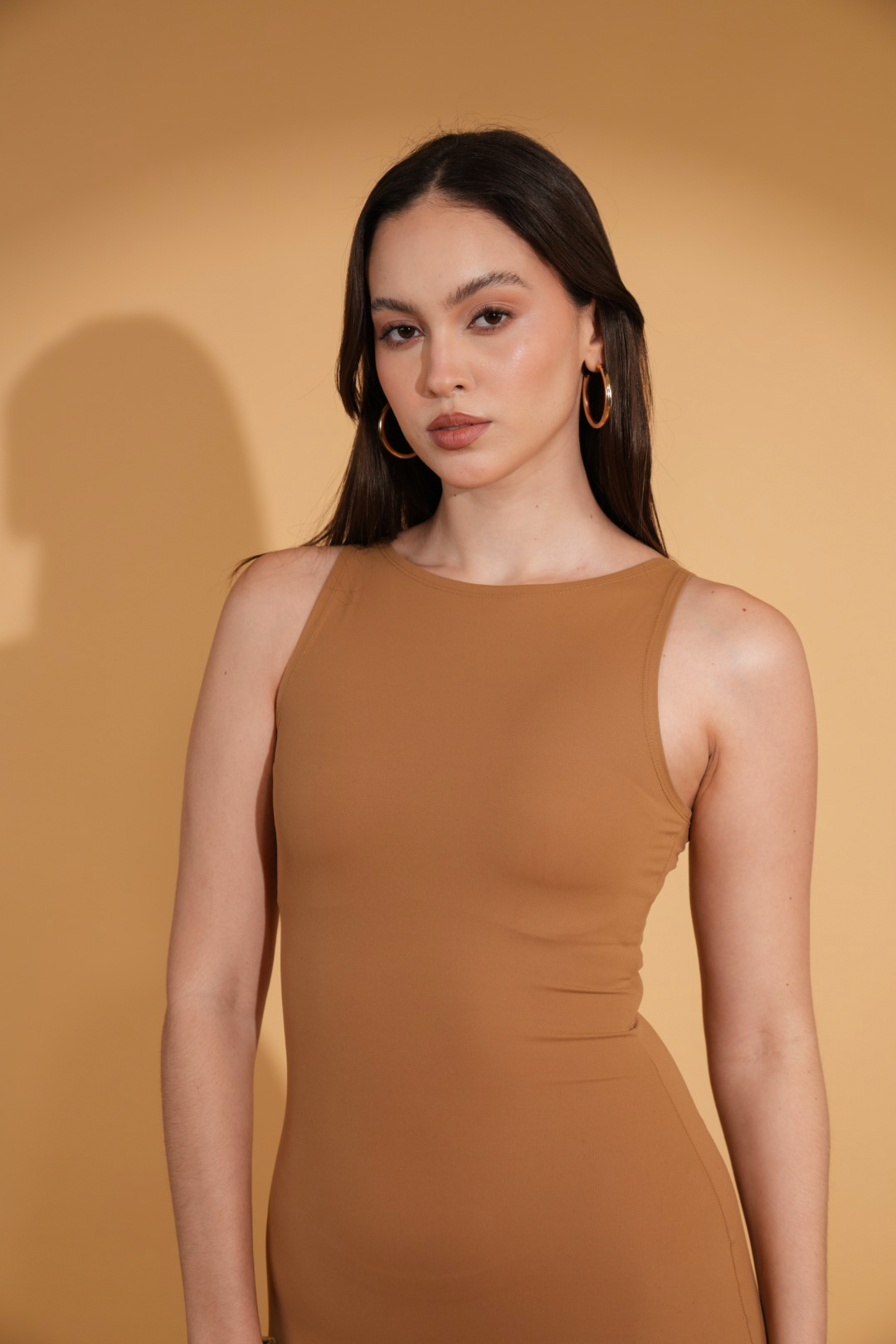 LUNA LOUNGE DRESS IN MOCHA MOUSSE